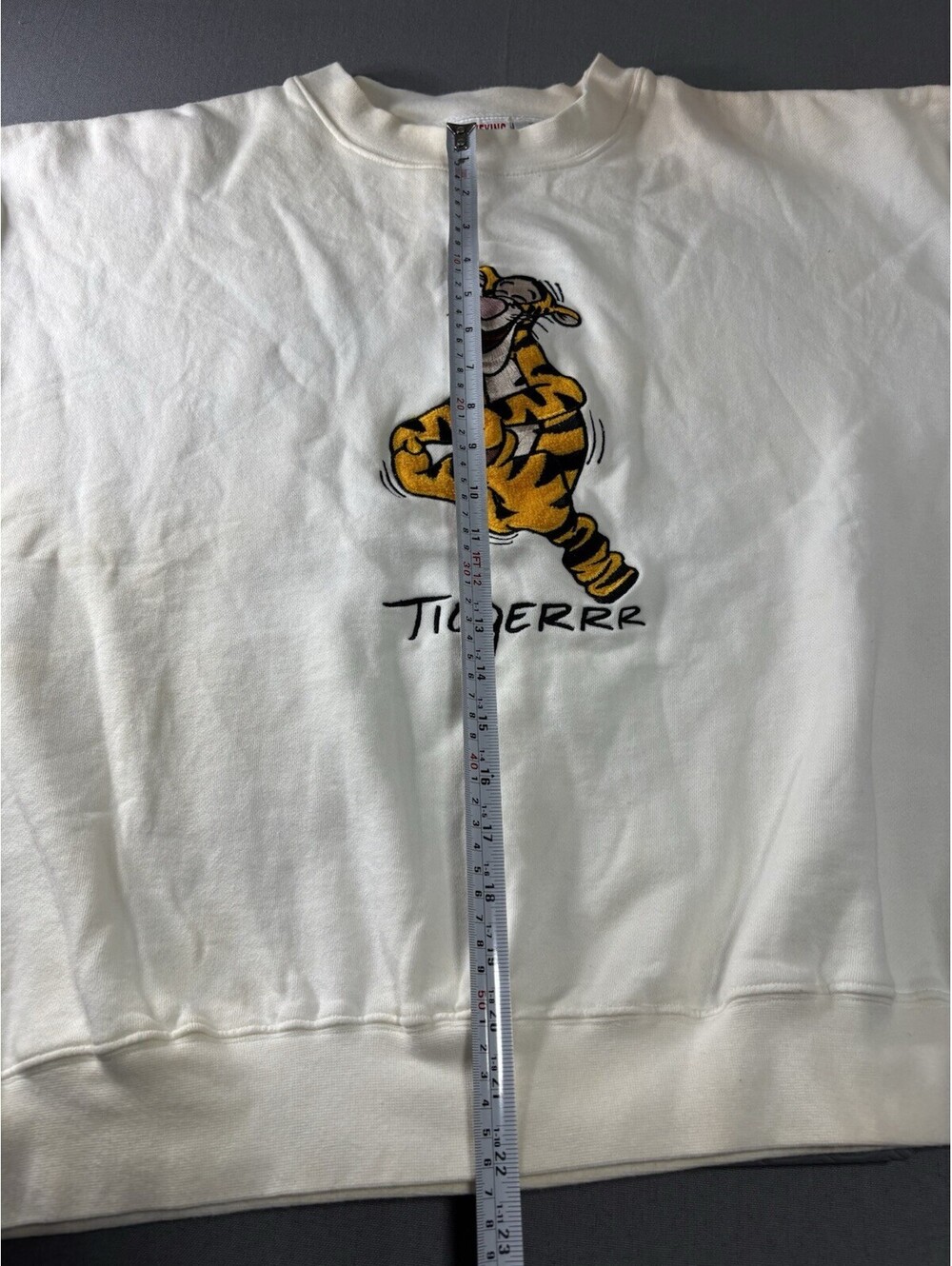 Disney Tigger White Pullover Sweatshirt Graphic - Picture 11 of 15
